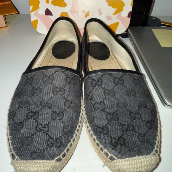 Gucci GG logo espadrilles slip on shoes size 40 - Picture 2 of 7